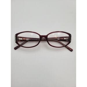 Salvatore Ferragamo Eyeglasses Frames 2609-B 462 Burgundy Red Silver 51-16-135